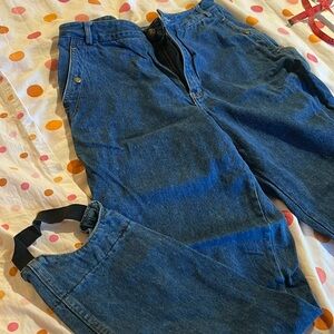Vintage 90s LizWear denim jeans with boot straps. Very cool look. Size 14